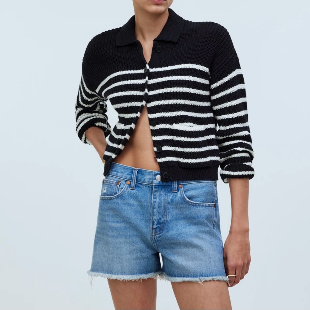 NWT Madewell Relaxed Mid-Length Denim Shorts (Size 27)